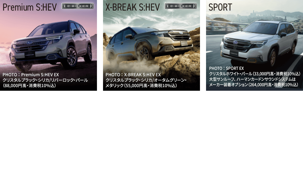 Premium S:HEV / X-BREAK S:HEV / SPORT