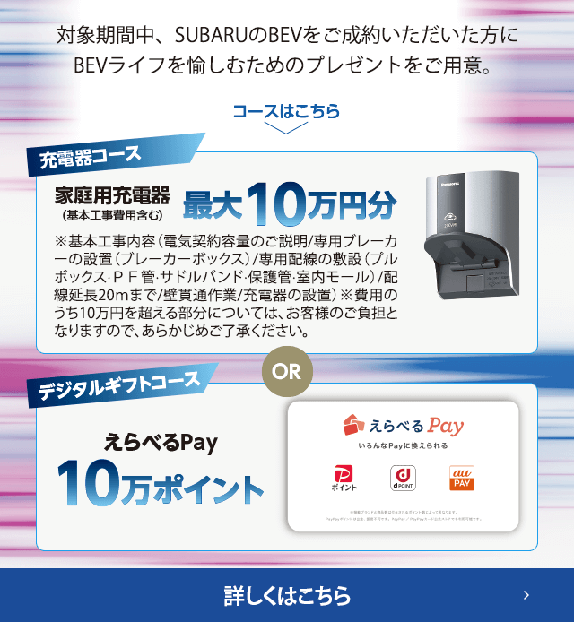 ソルテラBEV LIFEスタートアップキャンペーン